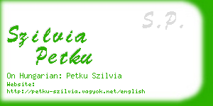 szilvia petku business card